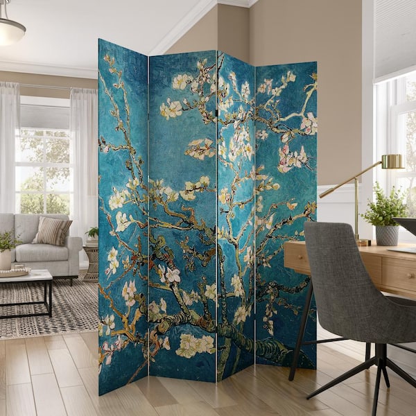 Vintage Chinoiserie Gold Leaf Lacquer 4-Panel Room Divider