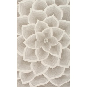 Rose Floral Ivory 9 ft. x 12 ft. Area Rug