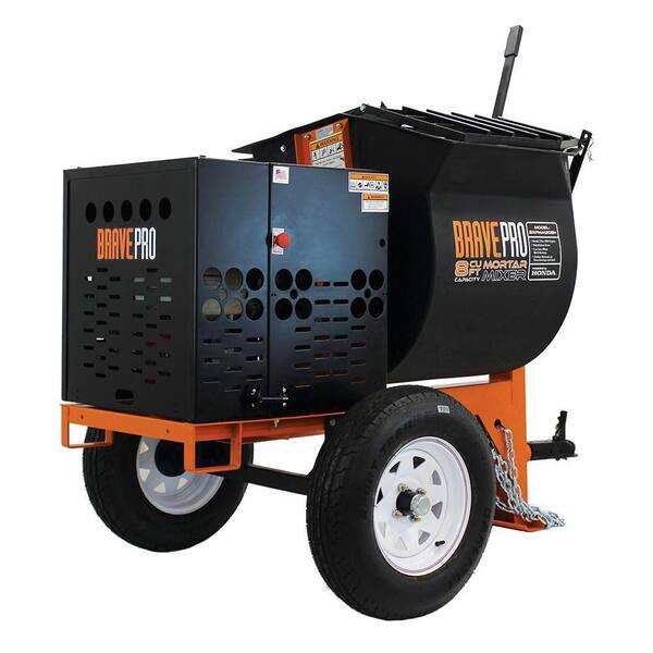 Brave Mortar Mixer : 8 cu. ft. Poly Drum : GX240 BRPMM208H - The