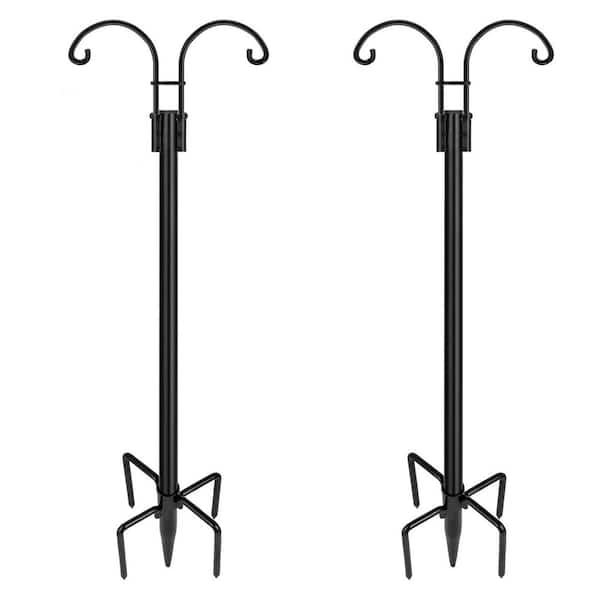 Unbranded Heavy Duty Metal Pole Hanging Plant Bracket, Double Shepherds  Hooks for Hanging Bird Feeder, Plant Baskets, 2-Pack OGSA04-4002
