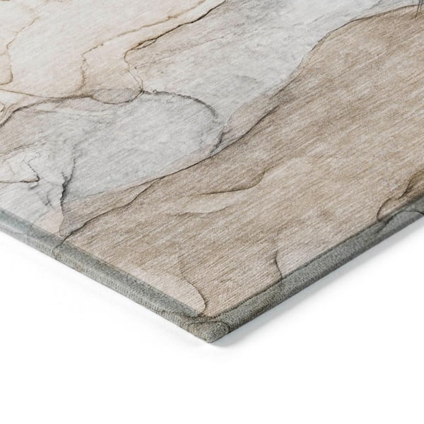 Chantille ACN512 Beige 2 ft. 3 in. x 7 ft. 6 in. Machine Washable Indoor/Outdoor Geometric Runner Rug