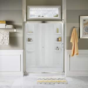 Ovation 30 in. x 48 in. 3-piece Direct-to-Stud Shower Wall in Arctic White