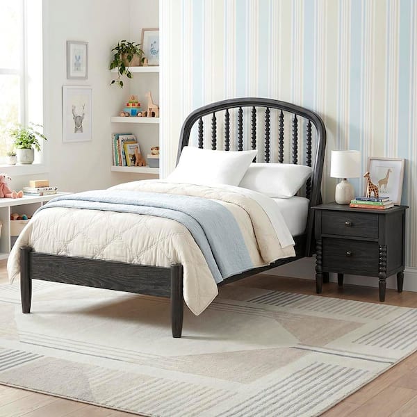 Skybound Espresso Finish Brown Wood Frame Twin Platform Bed