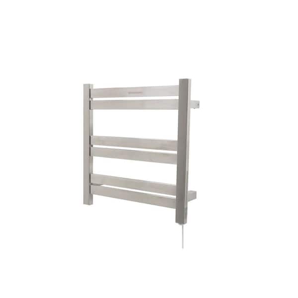 ANZZI Starling 6-Bar Stainless Steel Wall Mounted Electric Towel Warmer Rack in Brushed Nickel