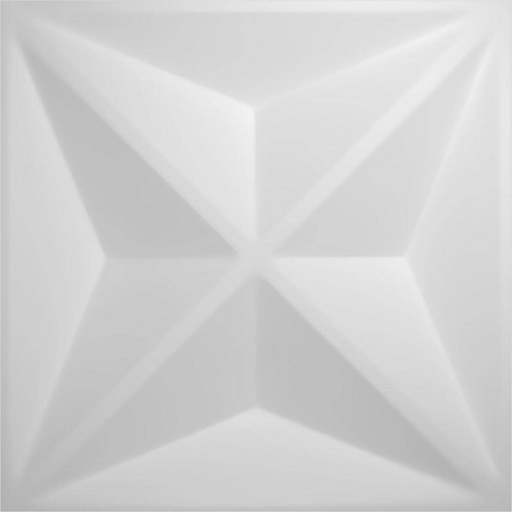 White Geometric PVC 3D Wall Panels Set of 50