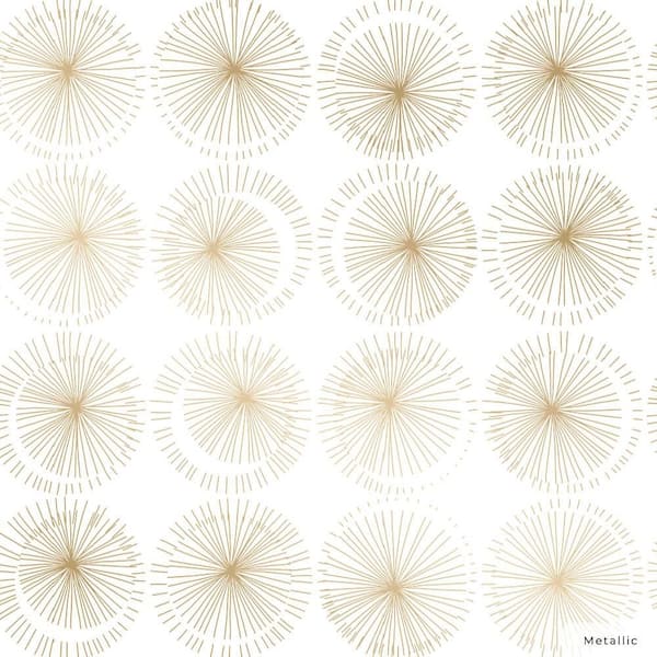 Tempaper Metallic Gold Goodbye Moon Vinyl Peel and Stick Wallpaper Roll (Covers 56 Sq. ft.)