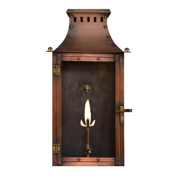 Filament Design Burkley 1-Burner 16 in. Copper Outdoor Natural Gas Wall Lantern
