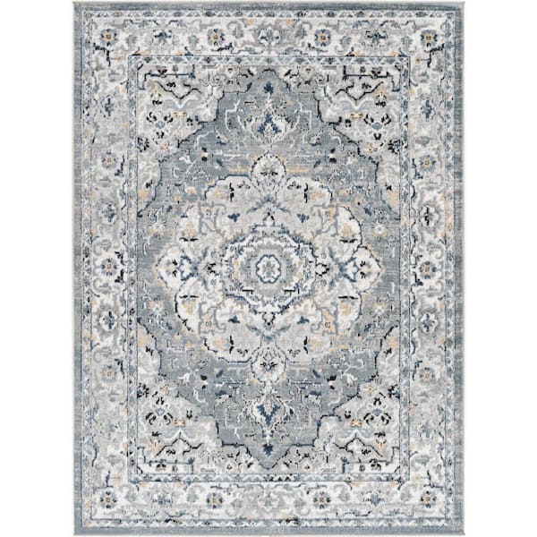 Livabliss Hempstead Light Gray 7 ft. x 9 ft. Indoor Area Rug