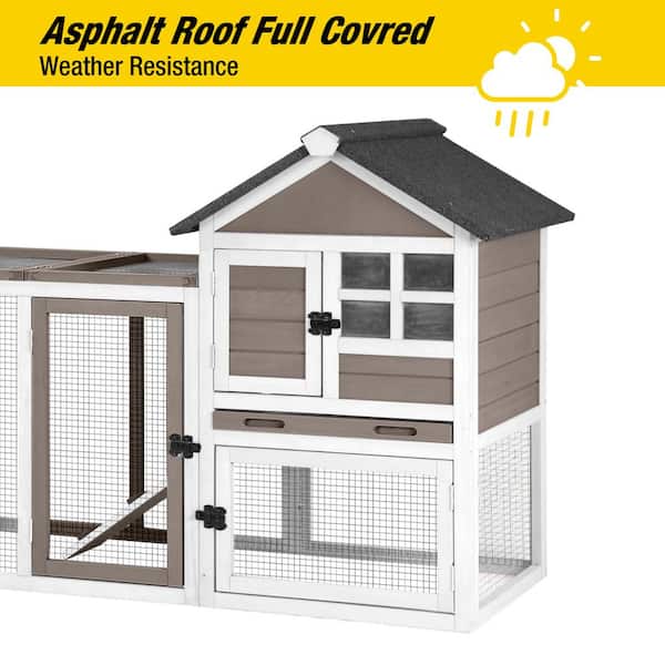 L.A. Getaway/米Org. aivituvin 2-Story Big Bunny Cage with No Leak Tray, Outdoor
