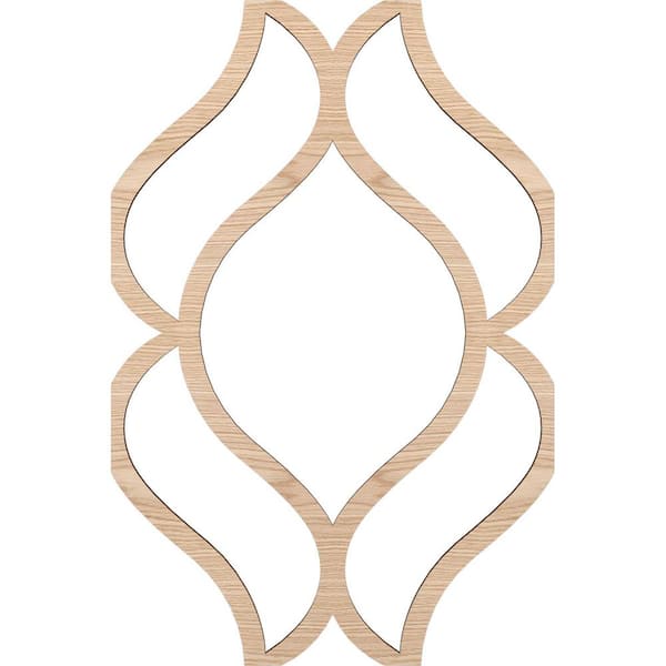 Ekena Millwork Small Villarreal Fretwork 3/8 in. x 2-2/3 ft. x 4 ft. Brown Wood Decorative Wall Paneling 1-Pack
