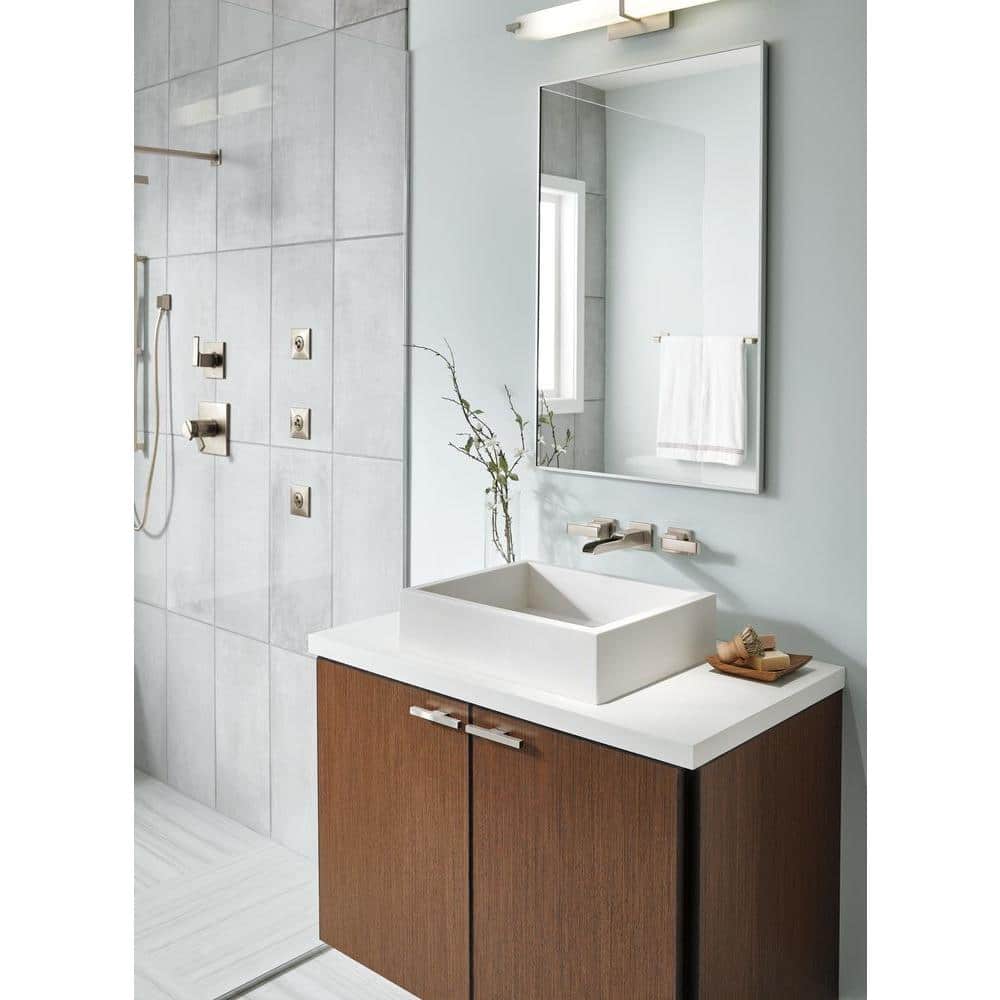 Stainless Steel Wall-Mounted Modern Widespread Faucet