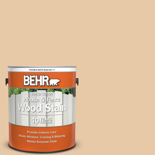 BEHR 1 gal. #SC-133 Yellow Cream Solid Color House and Fence Exterior Wood Stain