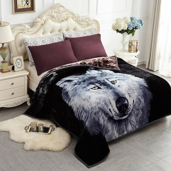 2 Ply Tiger the Best Thick Heavy Winter Warm Soft Mink King Size Winter  Blanket Beautiful Blanket ,color Yellow 