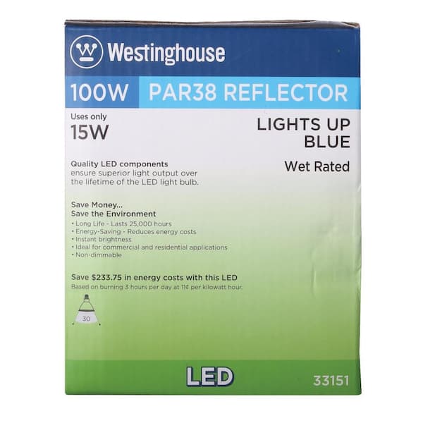 Westinghouse 100W Equivalent Blue PAR38 LED Weatherproof Flood