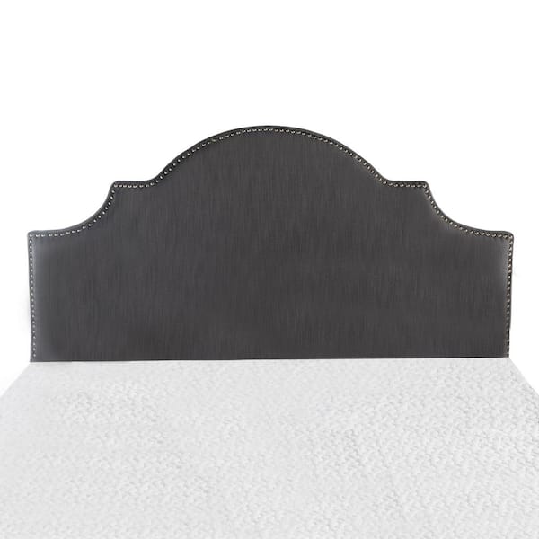 Noble House Gray Arched Queen/Full Studded Border Headboard