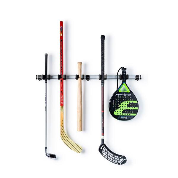 TOOLFLEX 37 in. Universal Garage Storage Rail System with 5 Black