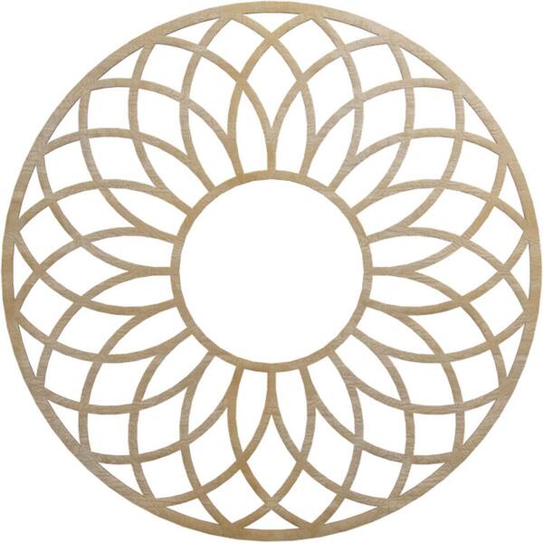Ekena Millwork 34 in. x 11.625 in. x 0.25 in. Wood Medallion Moulding