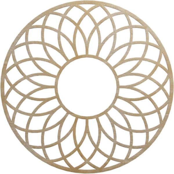 Ekena Millwork 0.375 in. x 34 in. x 34 in. Wood Medallion Moulding