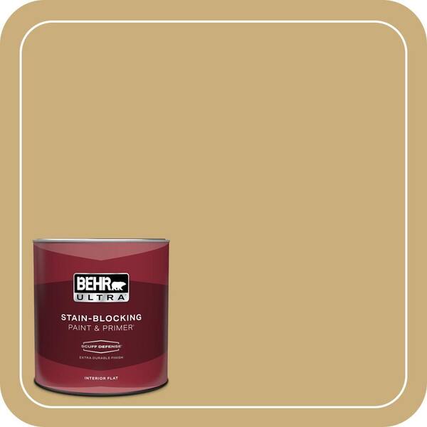 BEHR ULTRA 1 qt. #PPU6-16 Cup of Tea Extra Durable Flat Interior Paint & Primer