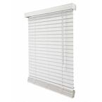 Basic Collection Pre-Cut 48.75 in. W x 60 in. L Cordless Room Darkening Faux Wood Blinds with 2 in. Slats