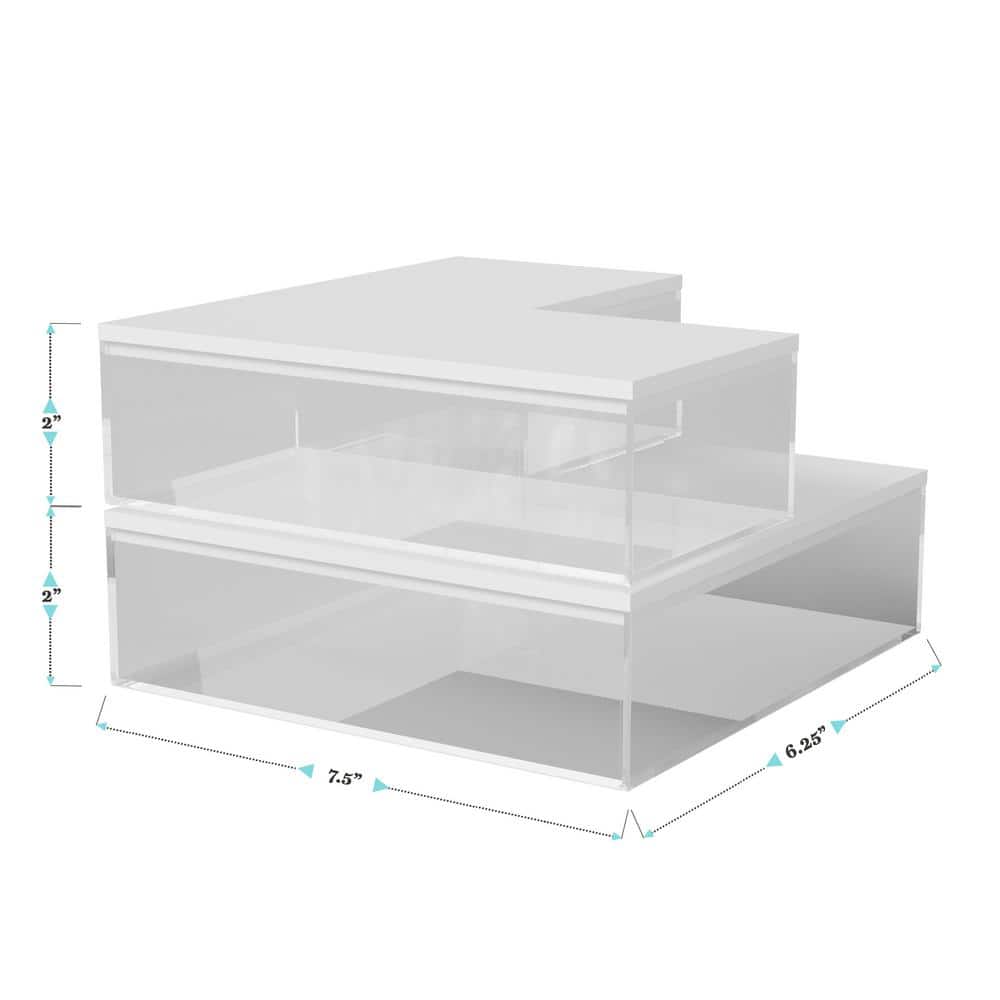 Clear Plastic Stackable Desktop Organizer Trays, Set of 3