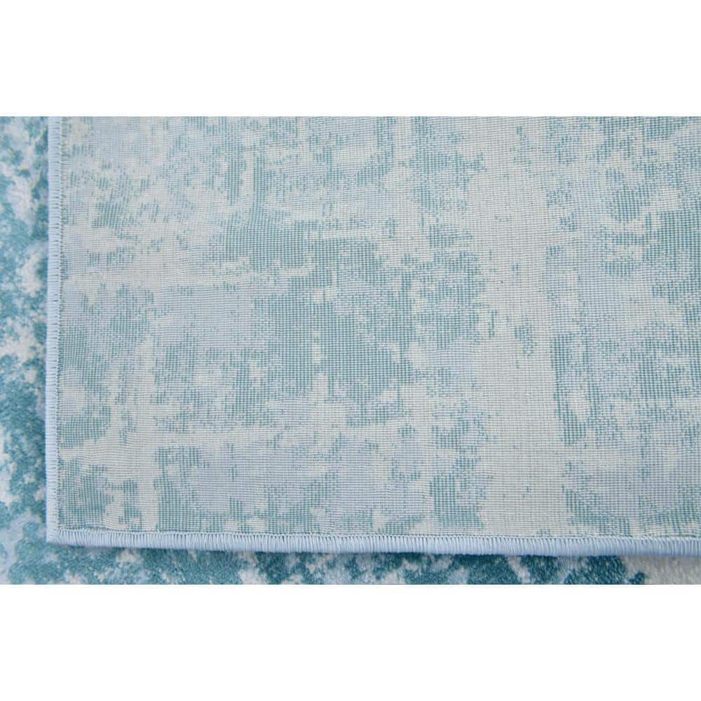 Turquoise Bliss Hand-Knotted Wool & Synthetic 4' x 6' Rug