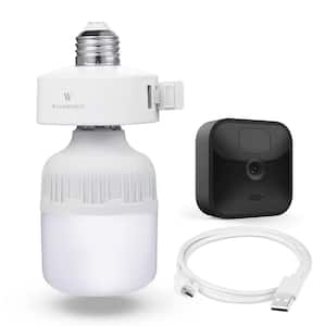 Bulb Socket with Blink Charging Cable, Plug in Light Socket for Powering Your Blink Cam, Camera and Bulb NOT Included