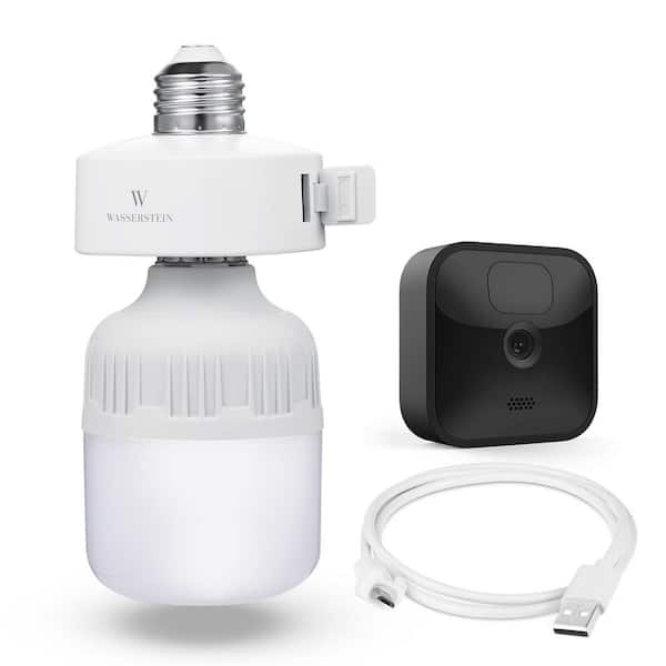 Wasserstein Bulb Socket with Blink Charging Cable, Plug in Light Socket for Powering Your Blink Cam, Camera and Bulb NOT Included