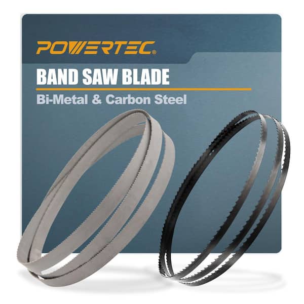 POWERTEC 13105 Bandsaw Blade 59.5" X 1/2" X .025 X 14TPI – High Carbon Steel For Wood, Plastic & Aluminum (1-Pack)