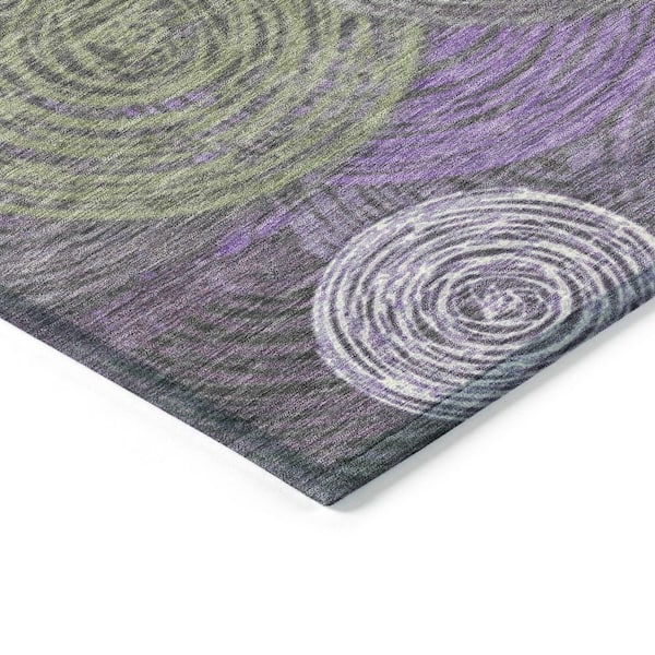 Chantille Machine Washable Indoor/Outdoor Abstract ACN2267 Purple 2 ft. 3 in. x 7 ft. 6 in. Runner Rug