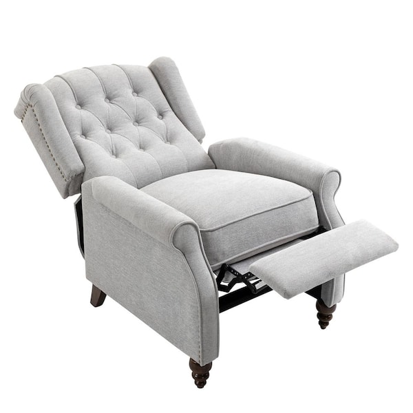 Gray reclining top accent chair