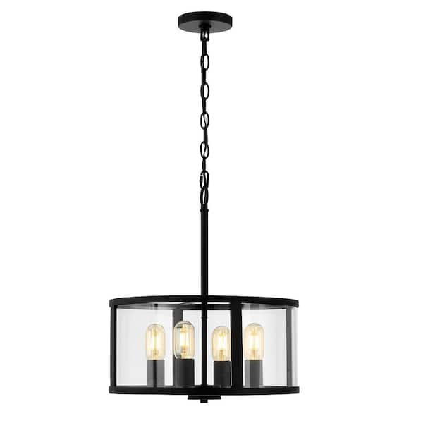 SAFAVIEH Relom 4-Watt 4-Light off-white Pendant Light with glass Shade