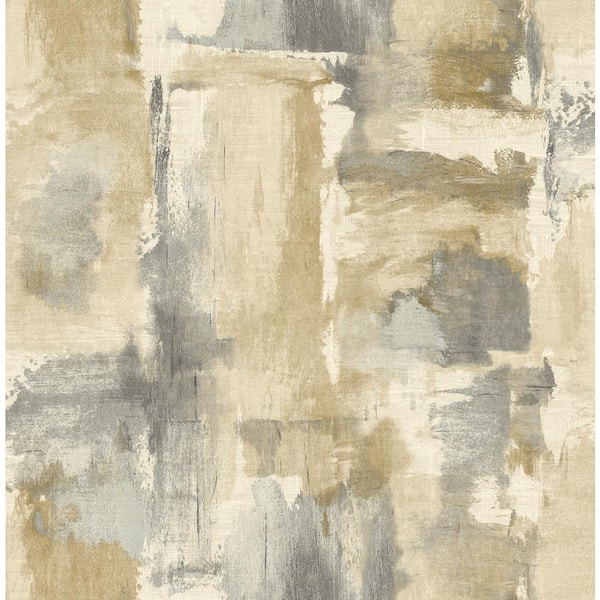 Seabrook Designs 56 sq. ft. Golden Dusk Dry Brush Faux Paper Unpasted Wallpaper Roll