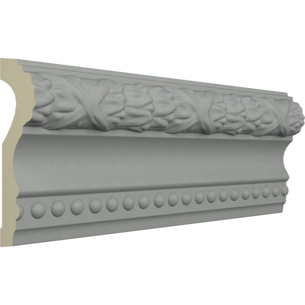 Primed Polyurethane Dublin Leaves Crown Moulding 94.5"