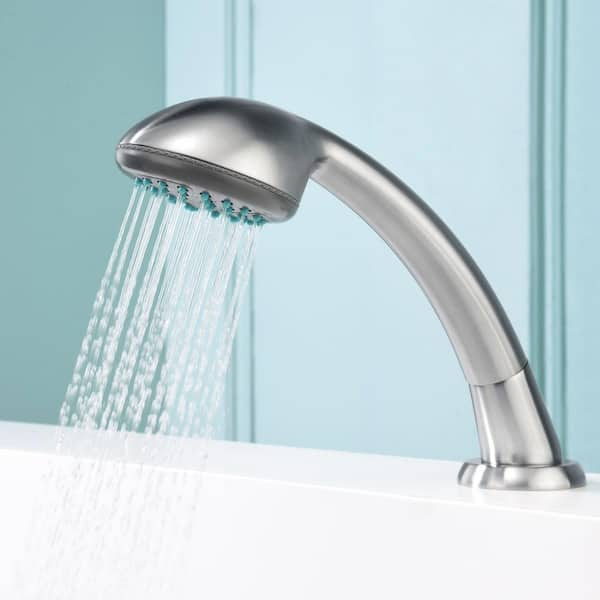 Juno Brushed Nickel Finish Roman Tub Faucet with Hand Held Shower Head