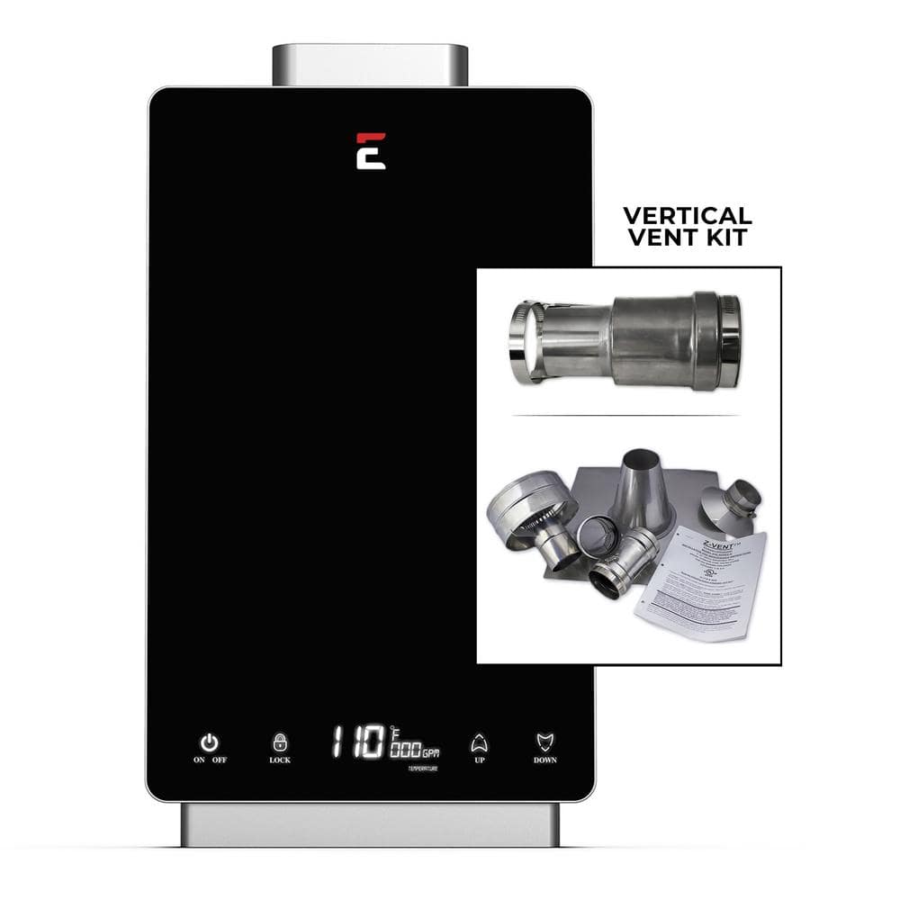 Eccotemp i12 4.0 GPM WholeHome 80,000 BTU Natural Gas Indoor Tankless Water Heater Vertical Bundle -  i12-NGV
