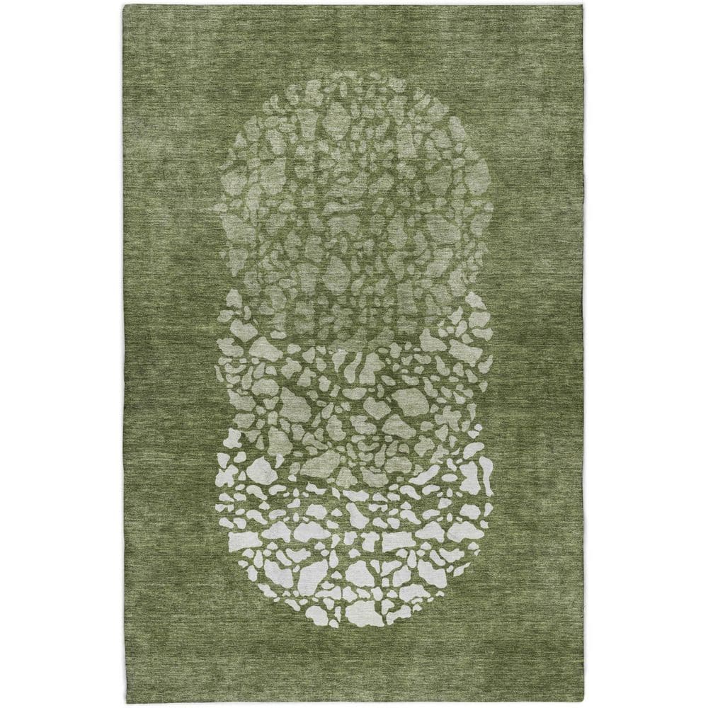 Dream Shag Premium Machine Washable Abstract ADS643 Olive 3 ft. x 5 ft. Area Rug price history on PriceWatchPro