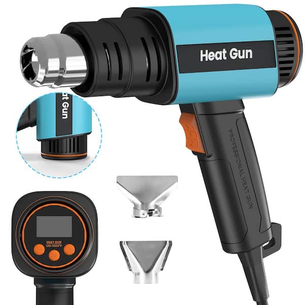 1500-Watt Variable Temperature Mode Corded Heat Gun with LCD Digital Display, Dual Airflow