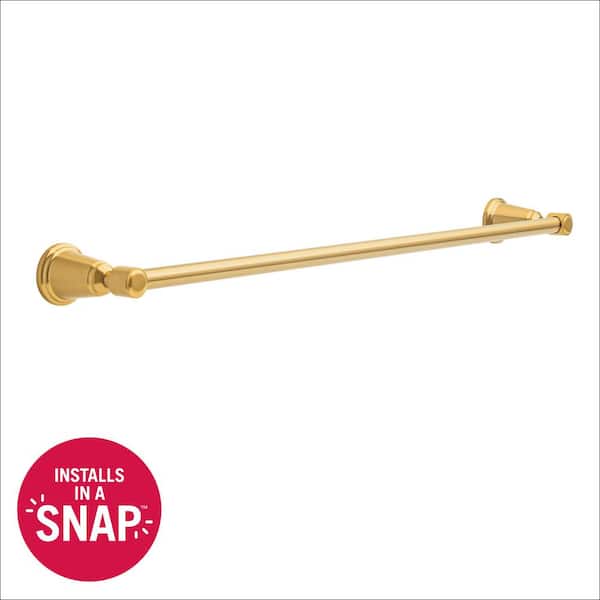 Foundations Design Series Traditional 24 in. Wall Mount Towel Bar in Brushed Gold