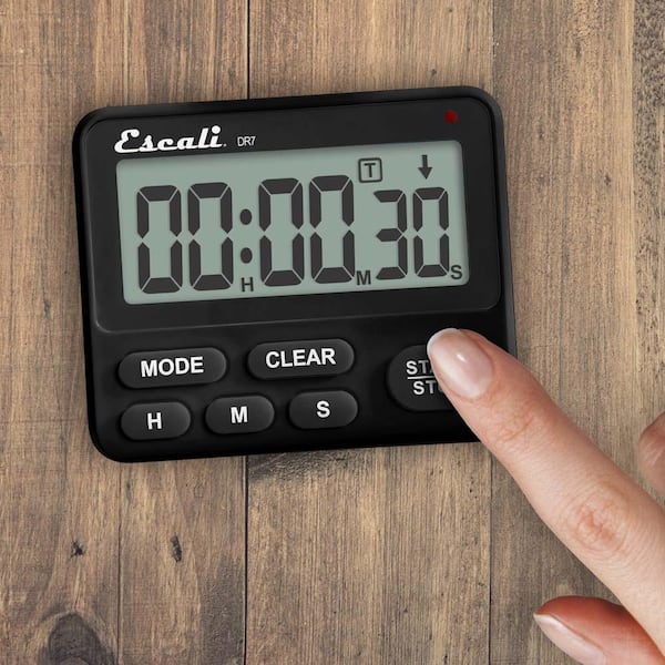 Taylor Dual Kitchen Timer and Digital Clock, Plastic, 24 Hours