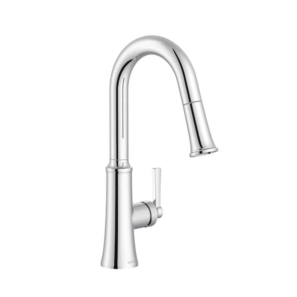 Northerly Single Handle Pull-Down Sprayer Bar Faucet Deckplate Not Included in Chrome