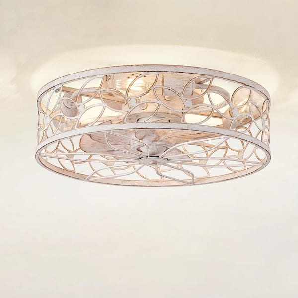 18 in. Indoor Gold Flush Mount Ceiling Fan with Remote Control