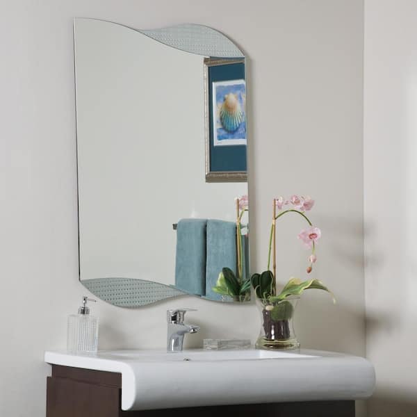 Decor Wonderland 24 In W X 34 In H Frameless Rectangular Beveled Edge Bathroom Vanity Mirror 2456