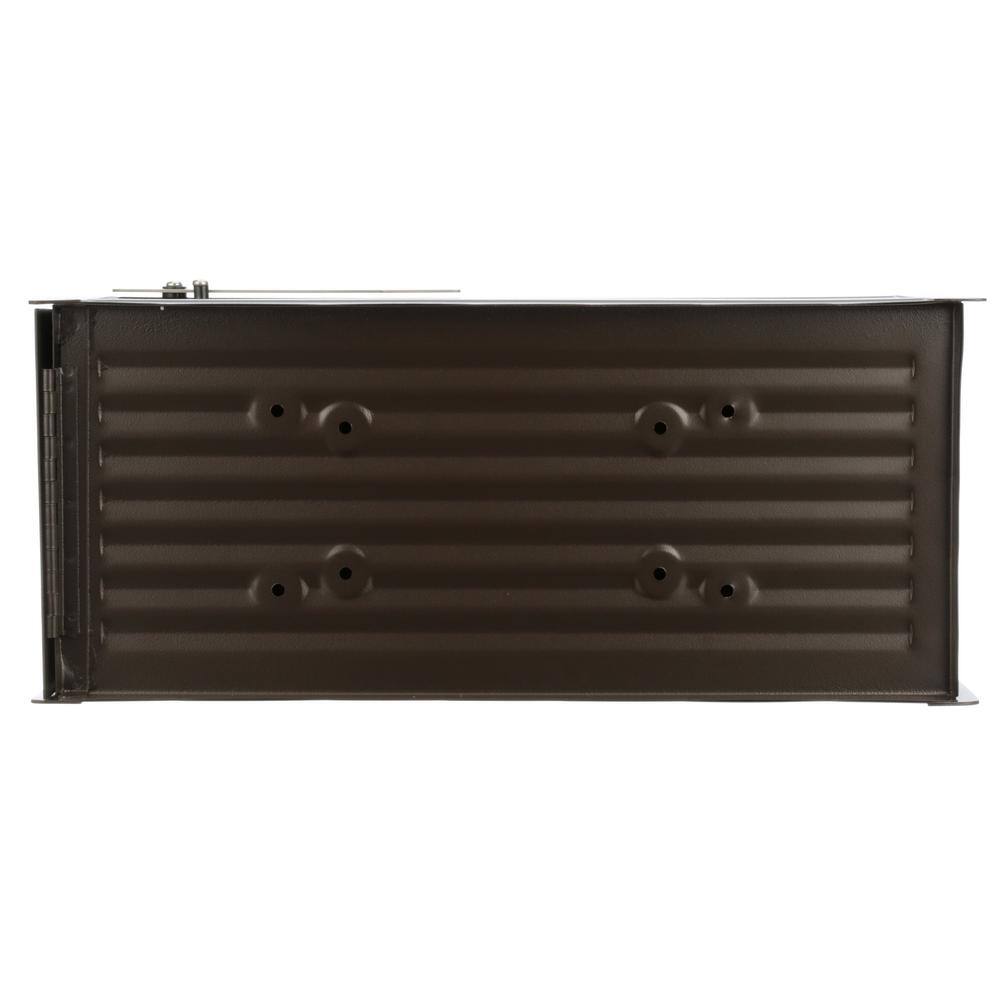 Large Venetian Bronze Steel Post Mount Mailbox