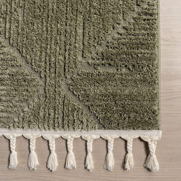 nuLOOM Shafali Tiled Trellis Green 5 ft. x 8 ft. Indoor Area Rug