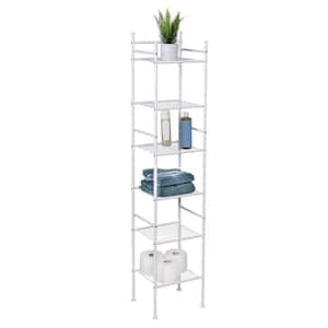 11.02 in. W x 59.84 in. H 6-Tier Space Saver in White