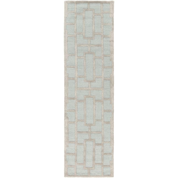 Livabliss Arise Addison Powder Blue 2 ft. x 14 ft. Indoor Runner Rug