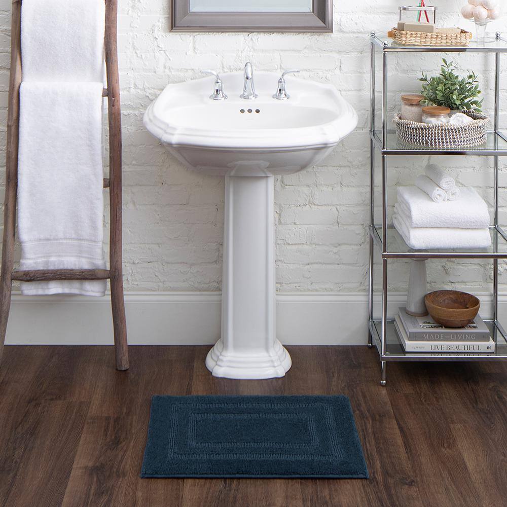 Twilight Boardwalk Reversible Cotton Bath Rug 21" x 34"