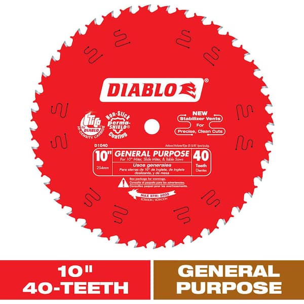 10in. x 40-Tooth General Purpose Saw Blade for Wood