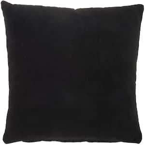 Jordan Black Geometric Cotton 16 in. X 16 in. Throw Pillow
